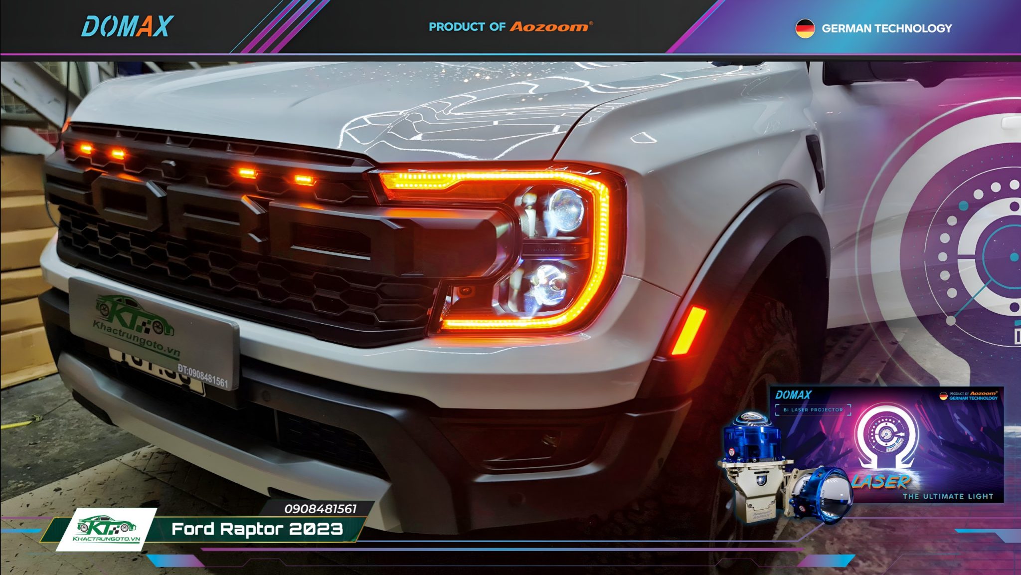 Laser Ebox Raptor Độ Đèn Aozoom Double Laser Phoenix Cho Ông Vua Bán Tải Ford Raptor 2023 ...
