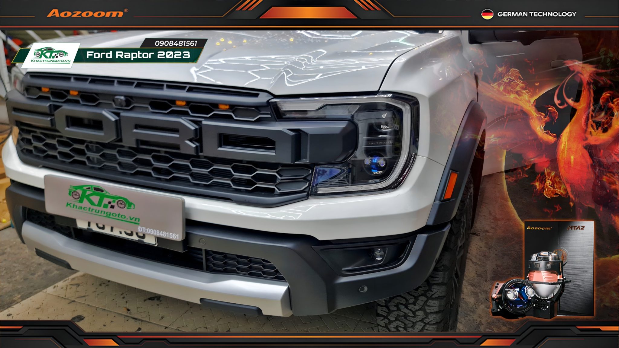 Laser Ebox Raptor Độ Đèn Aozoom Double Laser Phoenix Cho Ông Vua Bán Tải Ford Raptor 2023 ...