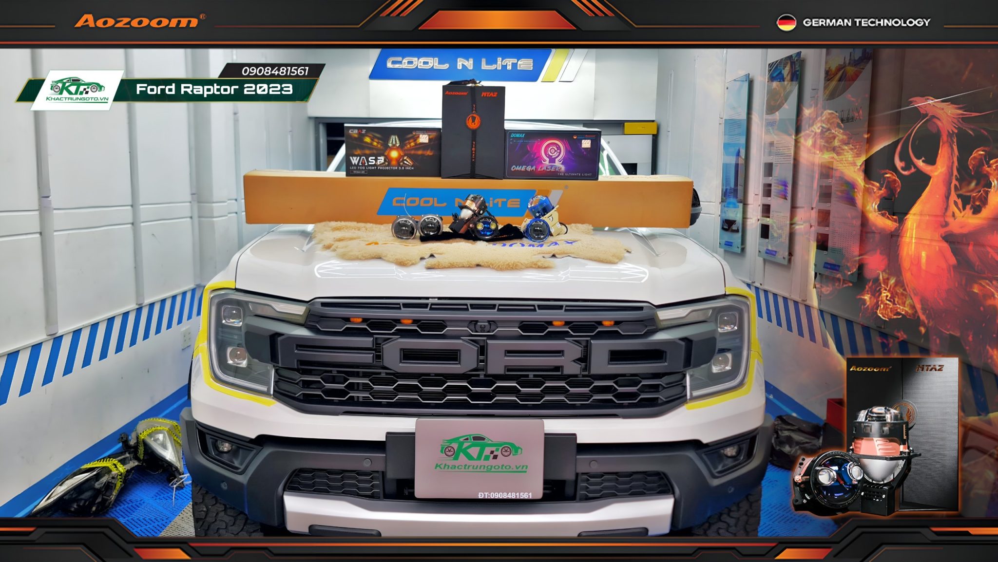 Laser Ebox Raptor Độ Đèn Aozoom Double Laser Phoenix Cho Ông Vua Bán Tải Ford Raptor 2023 ...