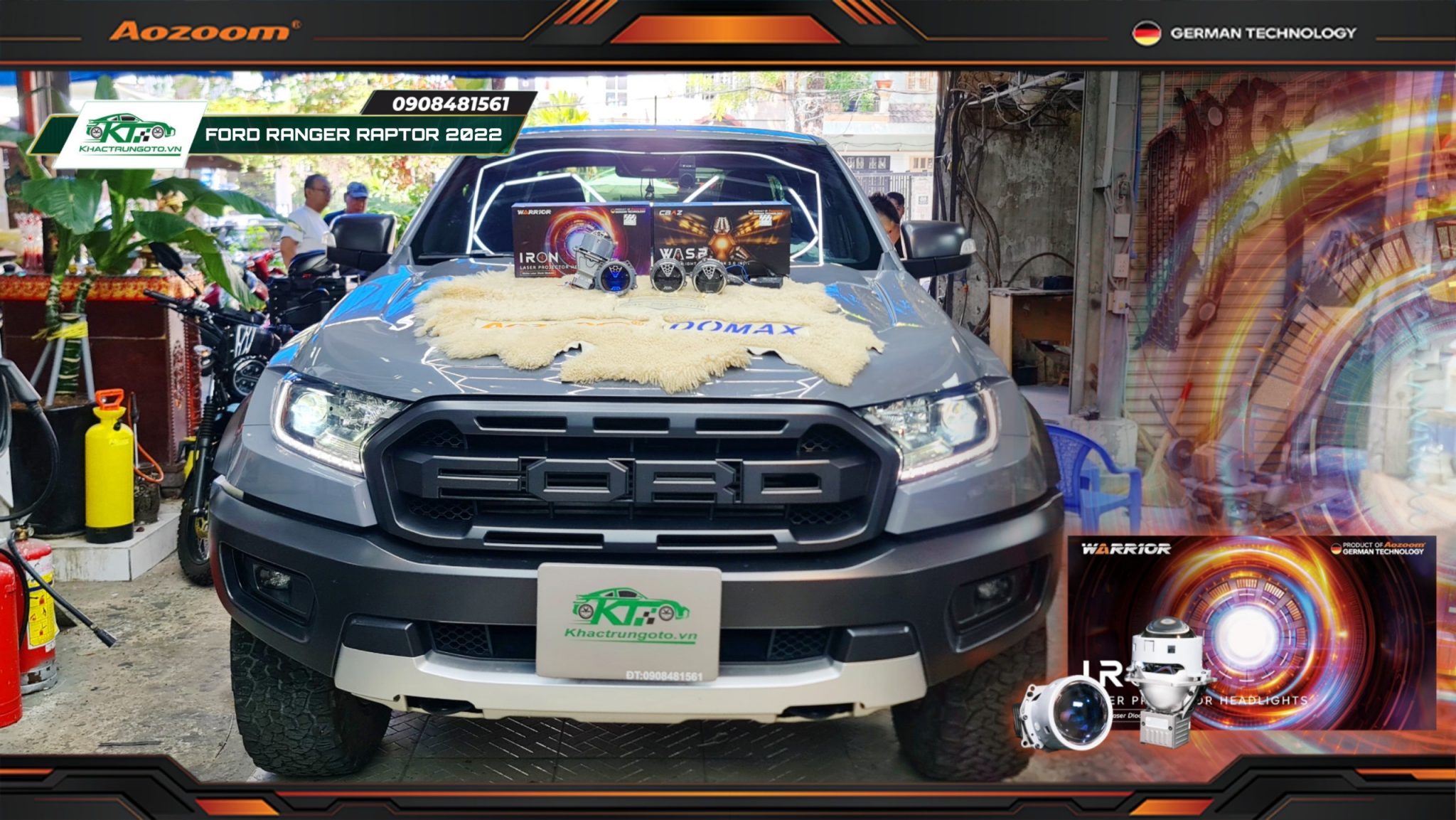 Laser Ebox Raptor ĐỘ ĐÈN AOZOOM LASER I-RON LIGHT & BI GẦM LED WASP FOG LIGHT HỖ TRỢ TĂNG ...