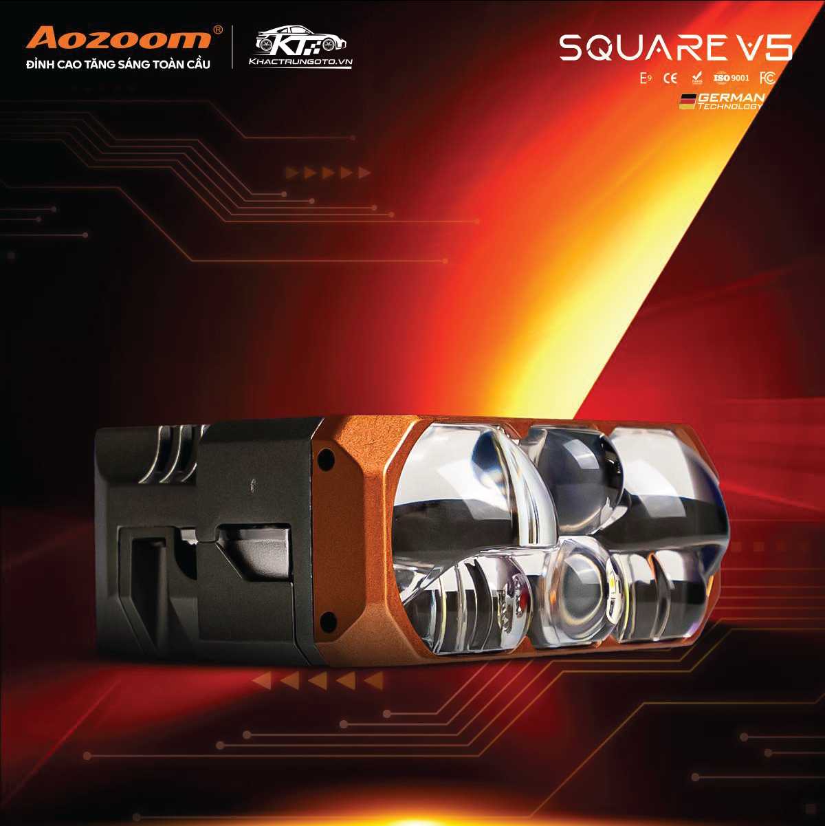 Siêu Phẩm Tăng Sáng Sắp Ra Mắt Bi Led Aozoom Square V5 13